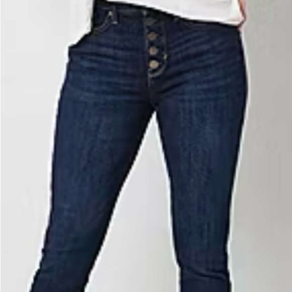 A.N.A. Button Front Slim Jeans - Picture 1 of 6